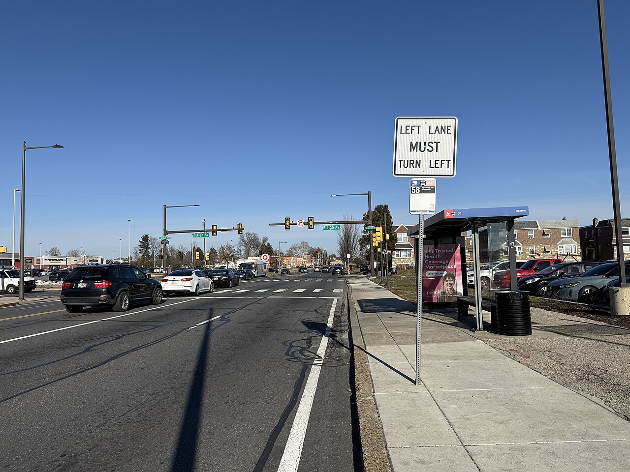 Bustleton Avenue in Northeast Philadelphia — the brick-row and post-war blocks our crews serve